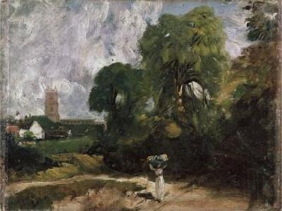 John Constable Stoke-by-Nayland, Suffolk. Norge oil painting art